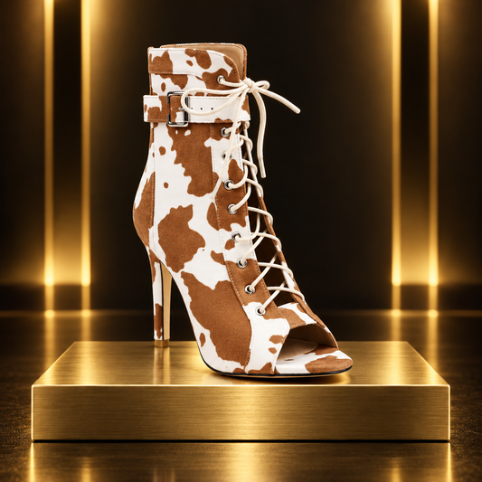 The Kings Cross | Lace-Up Peep-Toe Bootie