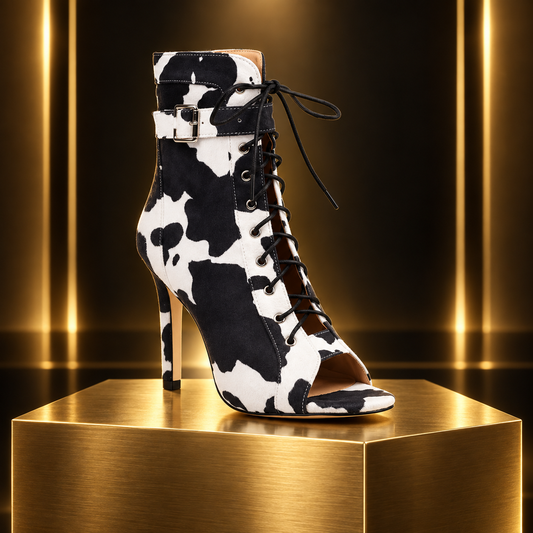 The Kings Cross | Lace-Up Peep-Toe Bootie