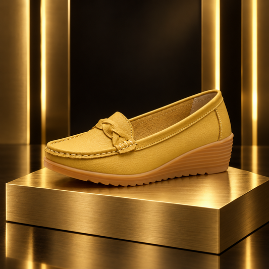 The Noosa | Leather Wedge Loafer