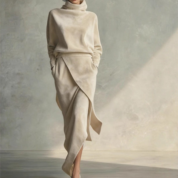 The Kyneton Suede-Look A-Line Midi Dress by WentSchmick