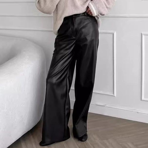The Drummoyne Straight-Leg Faux Leather Pants by WentSchmick