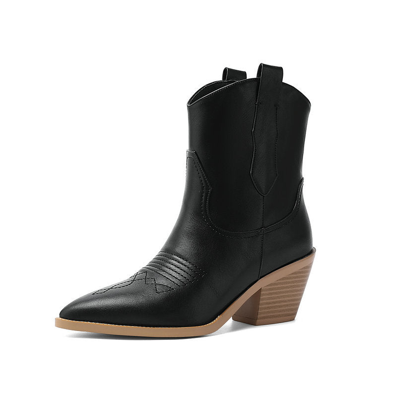 The Carlton Pointed Block Heel Pump by WentSchmick