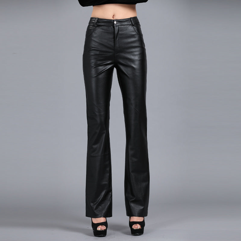 The Hamilton Bootcut Sheepskin Leather Trousers by WentSchmick