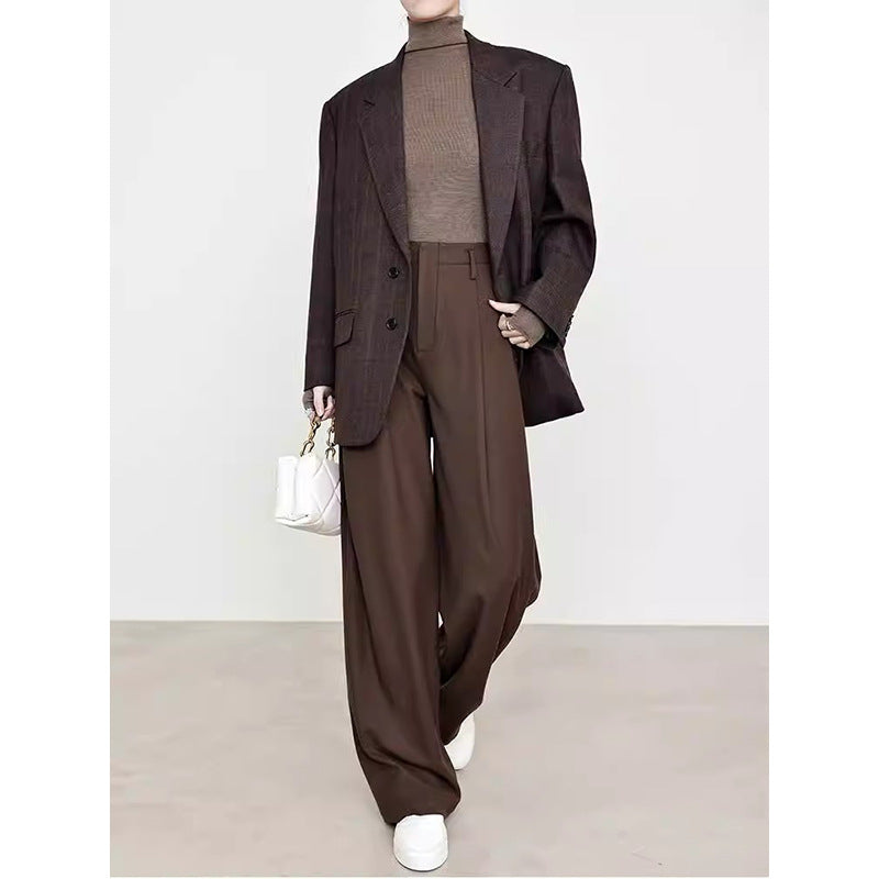 The Pyrmont Draped Wide-Leg Suit Pants by WentSchmick