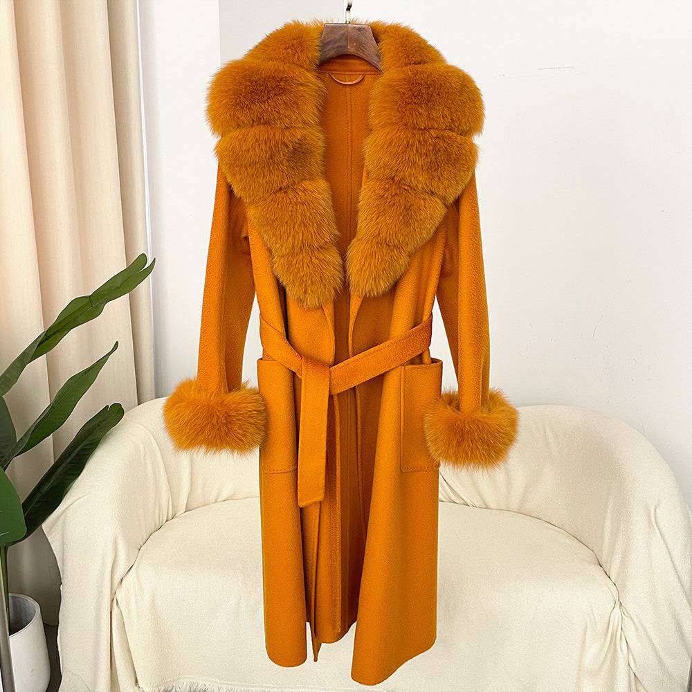 The Sandy Bay Water-Ripple Long Wool Coat by WentSchmick