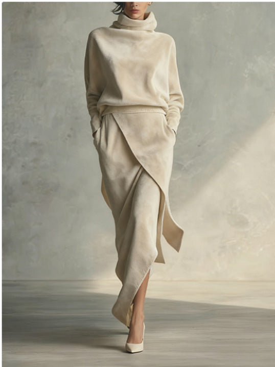 The Kyneton Suede-Look A-Line Midi Dress by WentSchmick