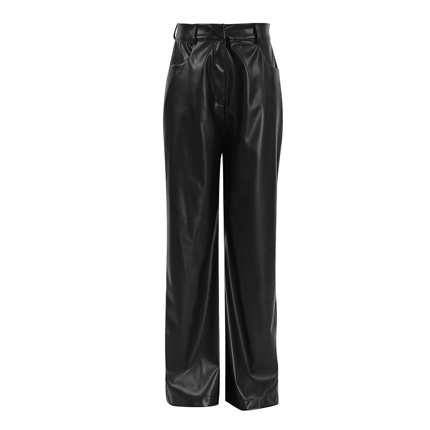 The Drummoyne Straight-Leg Faux Leather Pants by WentSchmick