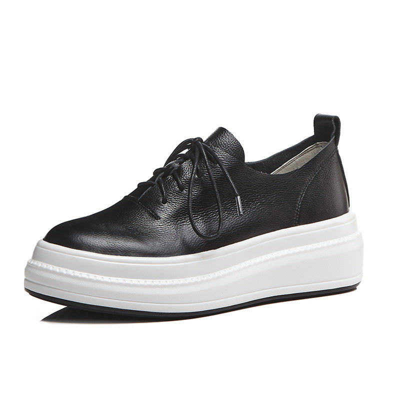 The West End Platform Lace-Up Leather Shoes by WentSchmick
