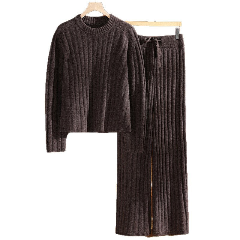 The Woodend Knit Sweater and Wide-Leg Pant Set by WentSchmick