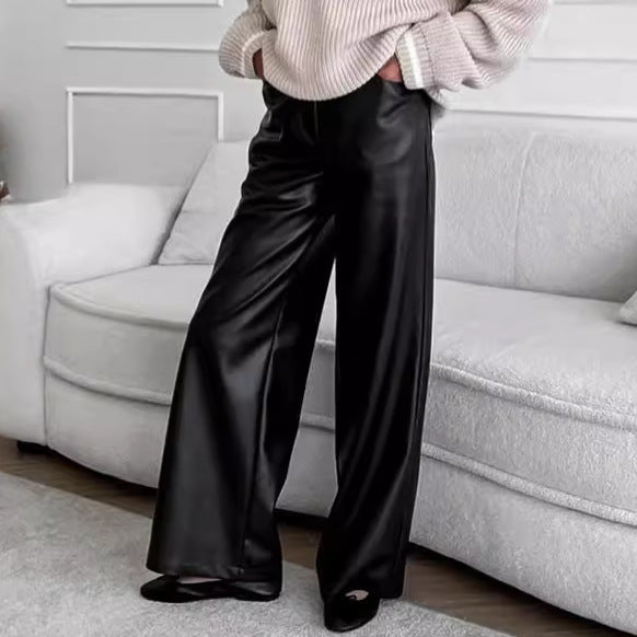 The Drummoyne Straight-Leg Faux Leather Pants by WentSchmick
