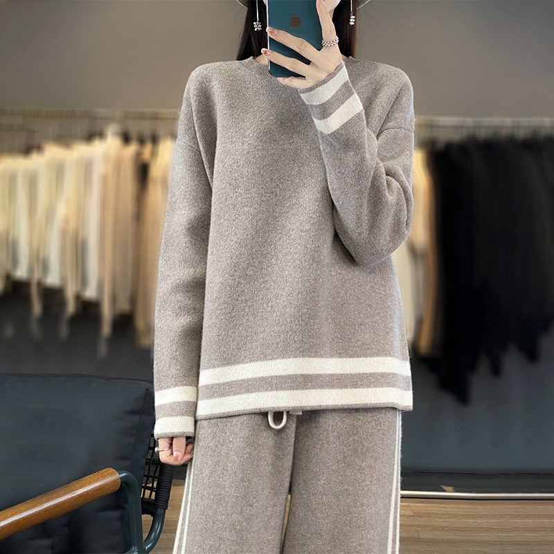 The Bruny Knit Wool Sweater and Pants Set by WentSchmick
