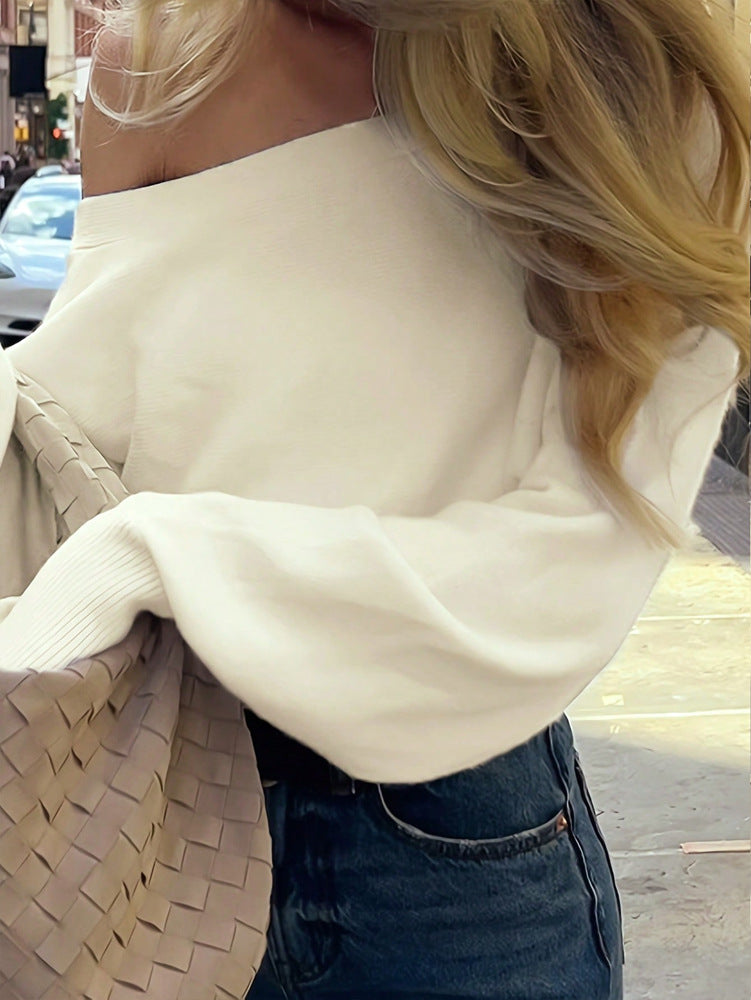 The Terrigal Asymmetric Off-Shoulder Sweater by WentSchmick