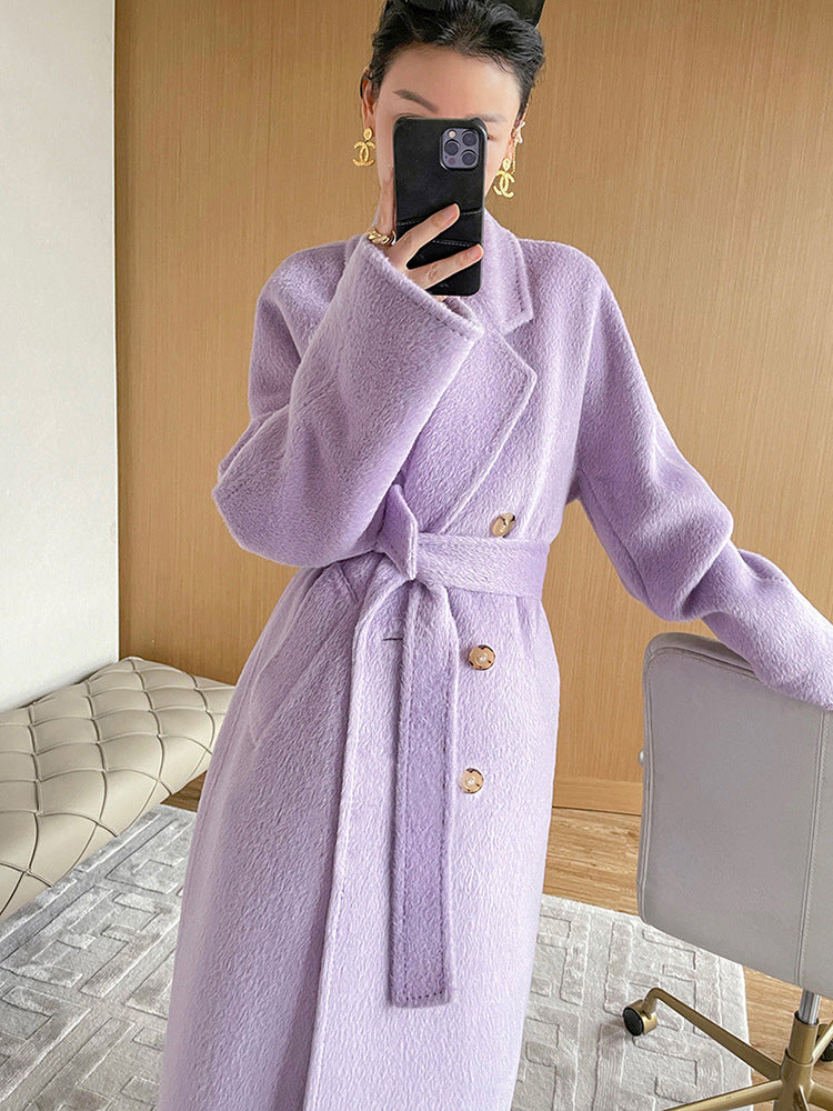 The Mount Lawley Belted Suri Alpaca Coat by WentSchmick