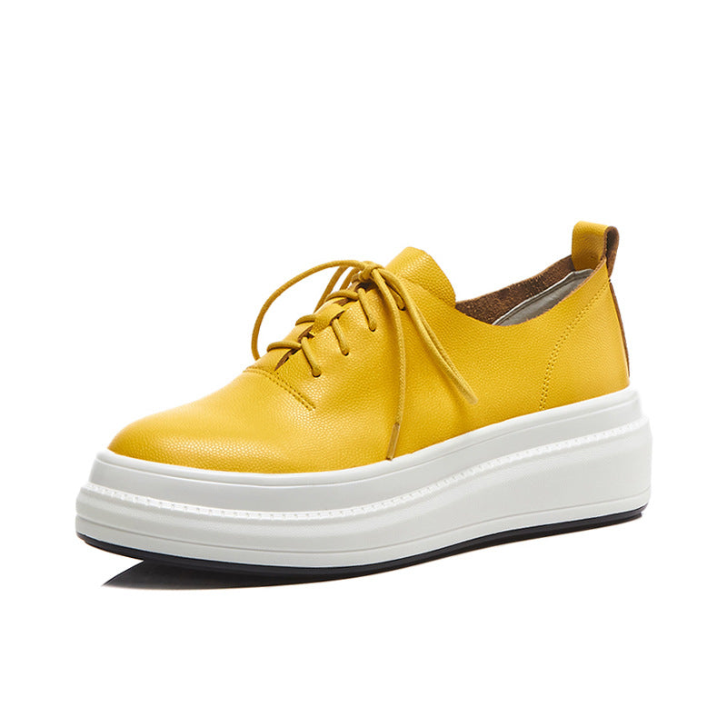 The West End Platform Lace-Up Leather Shoes by WentSchmick