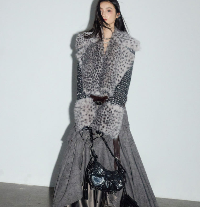 The Yarra Glen Leopard Faux Fur Short Coat by WentSchmick