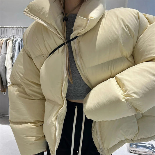 The Bright Short Stand-Collar Puffer Jacket by WentSchmick