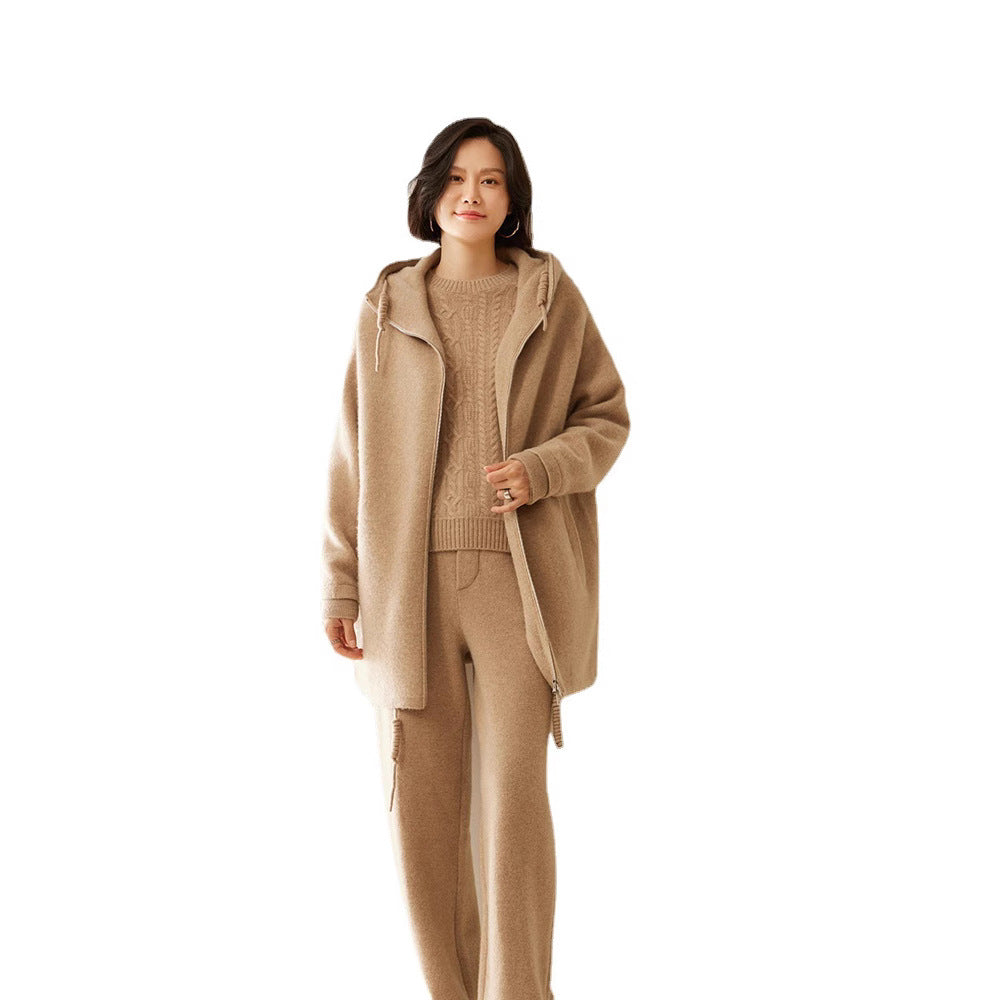 The Elizabeth Bay Draped Cashmere Knit Trousers by WentSchmick