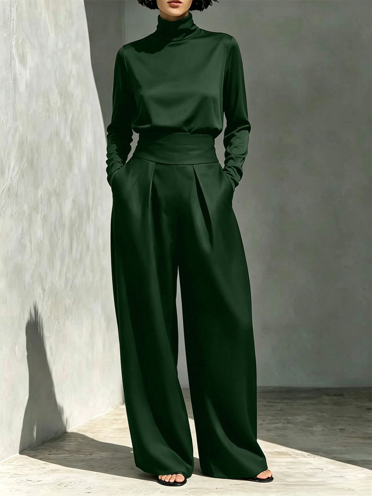 The Swanbourne High-Neck Top and Pants Set by WentSchmick