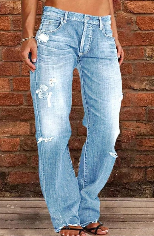 The Northcote Ripped Loose Straight Jeans by WentSchmick