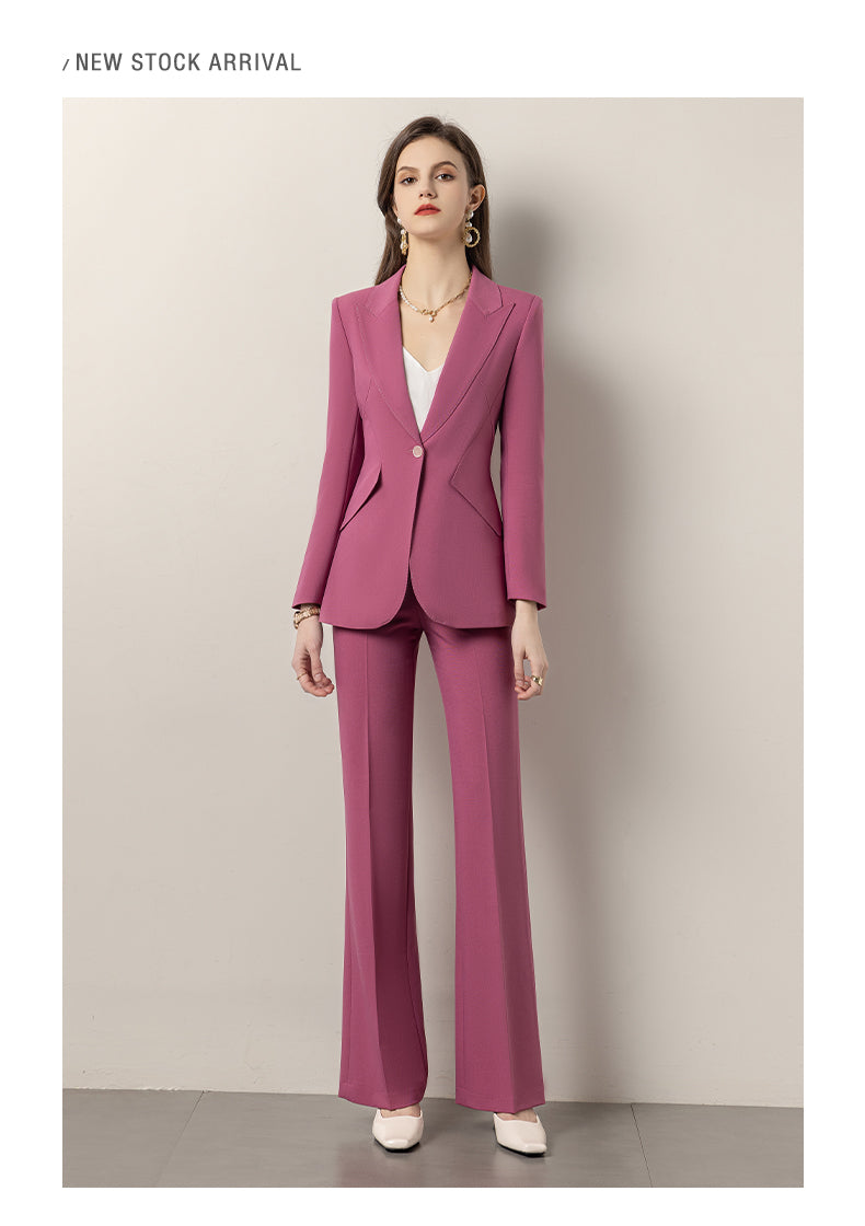 The Cammeray Slim Pink Pantsuit by WentSchmick