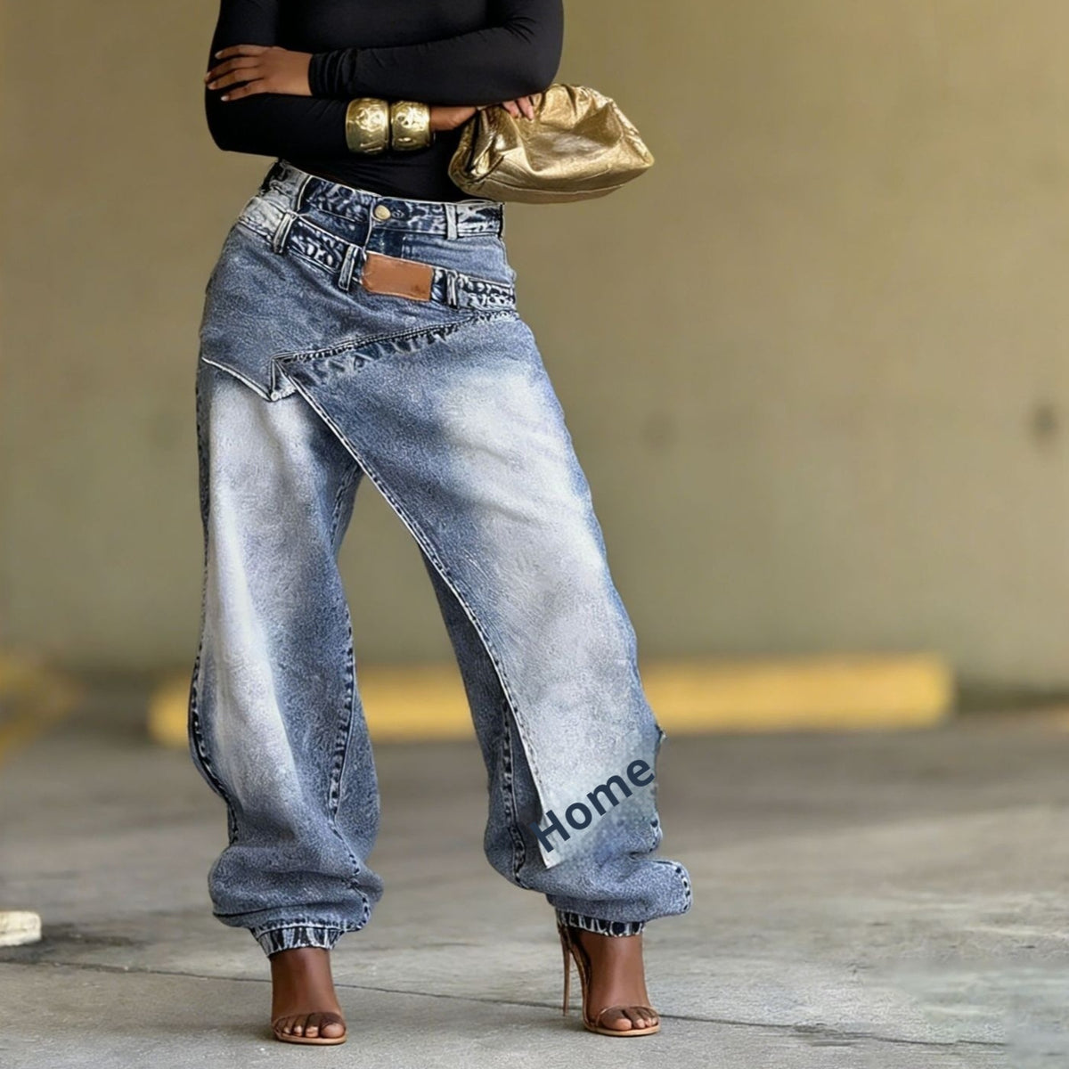 The Leederville Patchwork Layered Jeans by WentSchmick