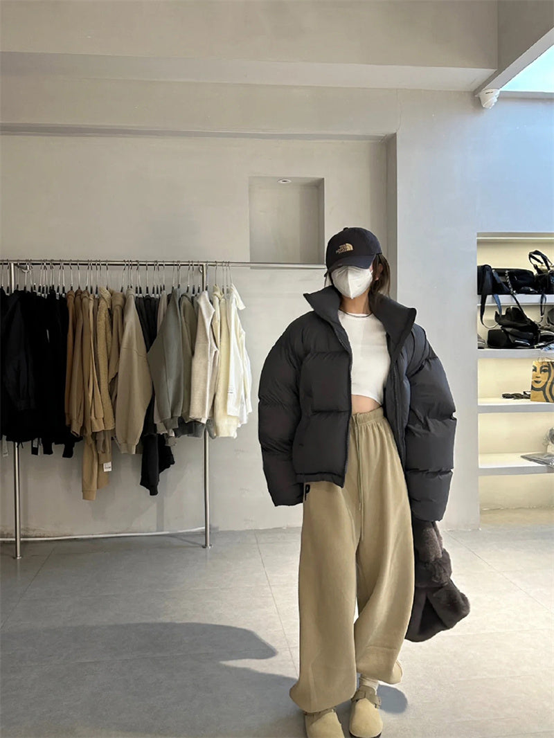 The Bright Short Stand-Collar Puffer Jacket by WentSchmick