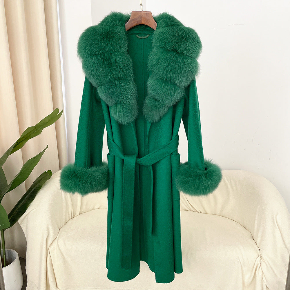 The Sandy Bay Water-Ripple Long Wool Coat by WentSchmick