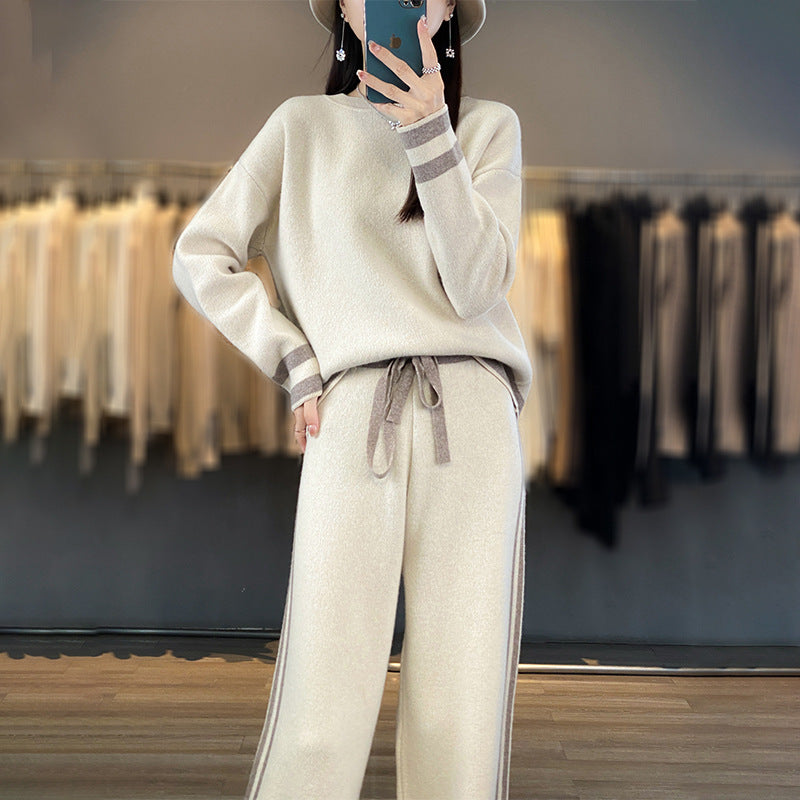 The Bruny Knit Wool Sweater and Pants Set by WentSchmick