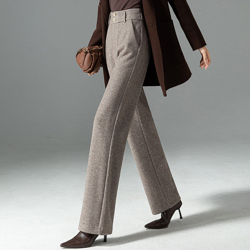 The Camberwell High-Waist Draped Wide-Leg Trousers by WentSchmick