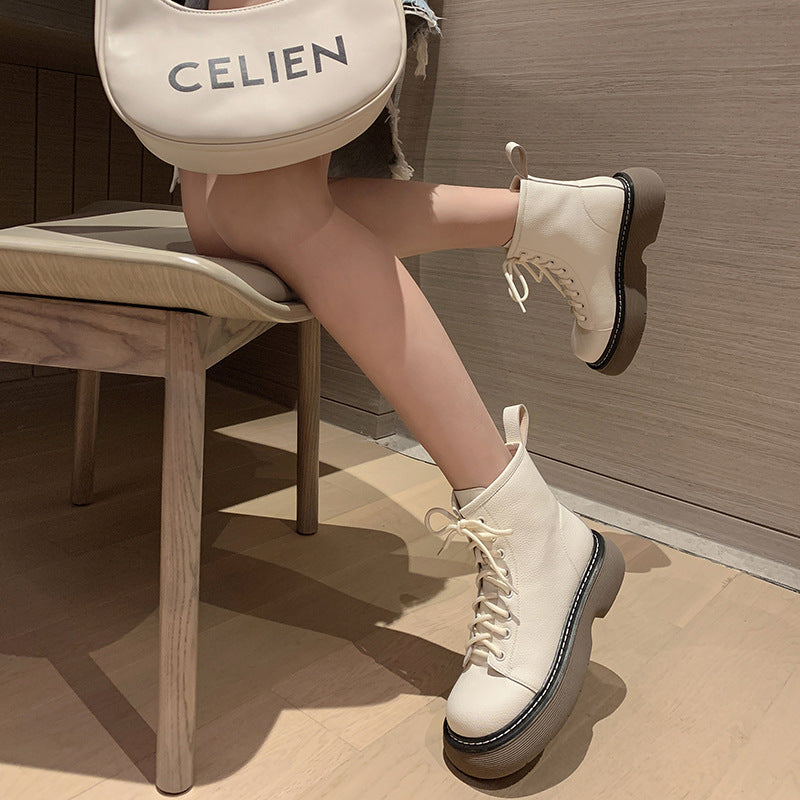 The Castlecrag Pebbled Leather Lace-Up Ankle Boots by WentSchmick