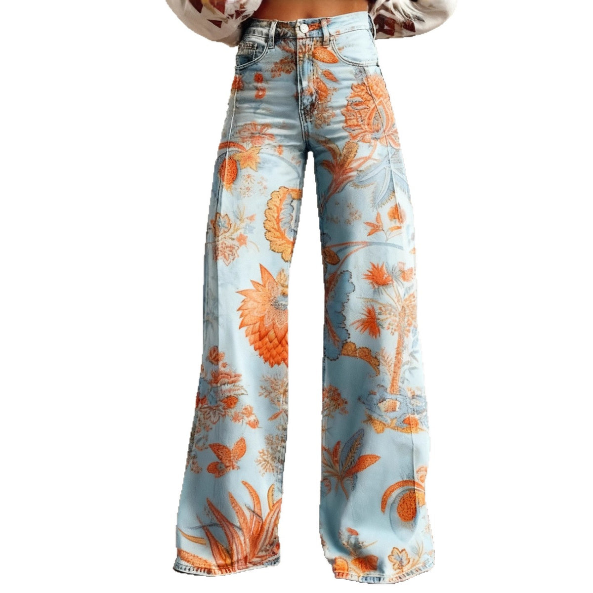 The Waterloo Printed Wide-Leg Pants by WentSchmick