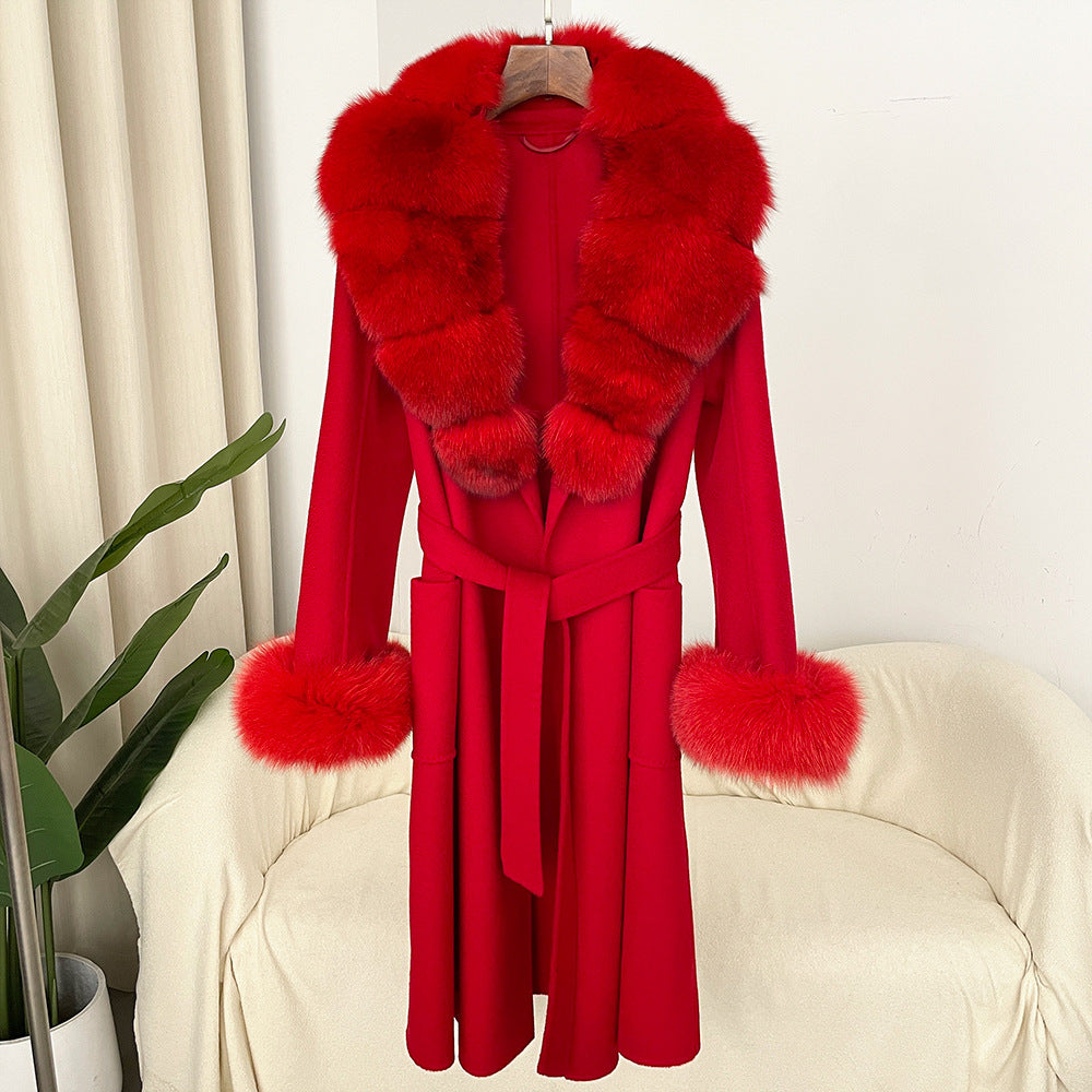 The Sandy Bay Water-Ripple Long Wool Coat by WentSchmick