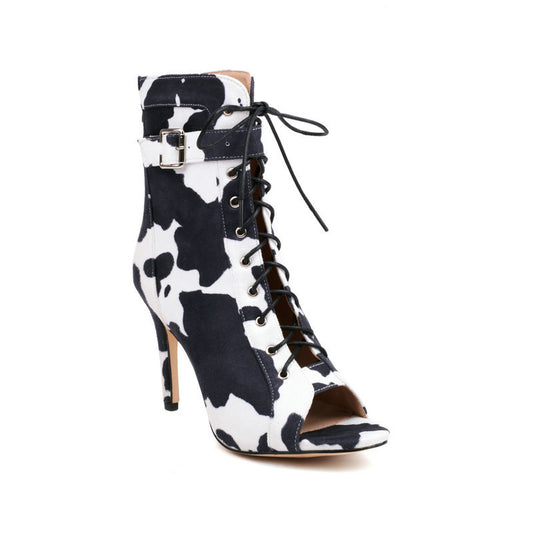 The Kings Cross Lace-Up Peep-Toe Bootie by WentSchmick