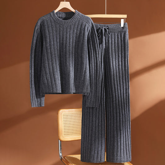 The Woodend Knit Sweater and Wide-Leg Pant Set by WentSchmick