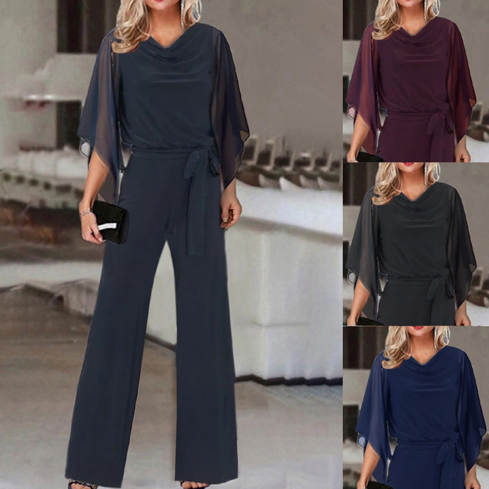 The Sanctuary Cove Lace-Up Straight-Leg Jumpsuit by WentSchmick
