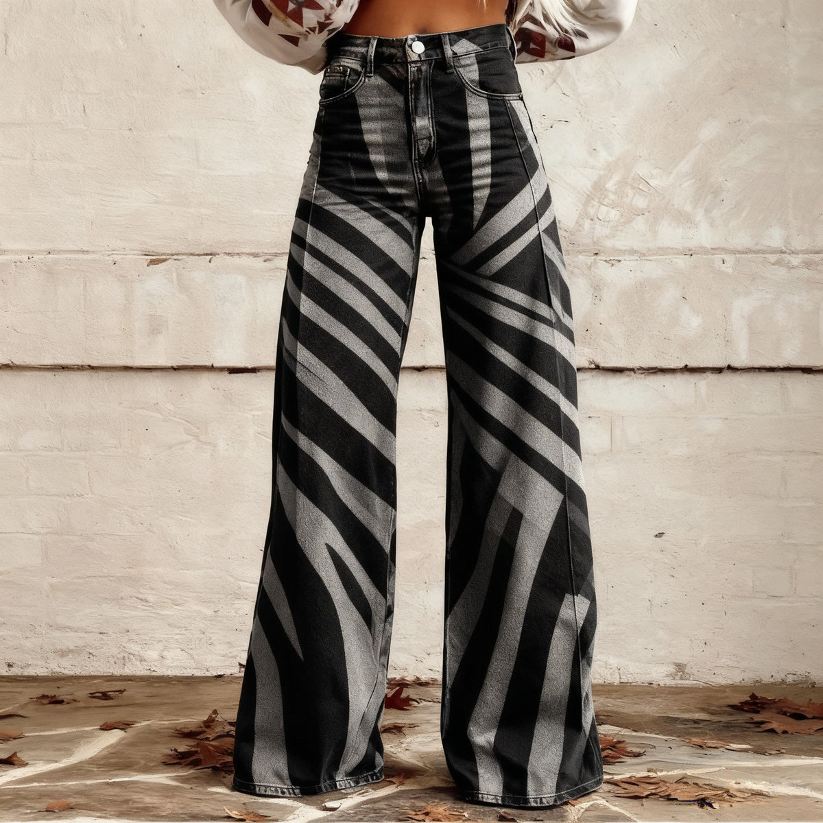 The Waterloo Printed Wide-Leg Pants by WentSchmick