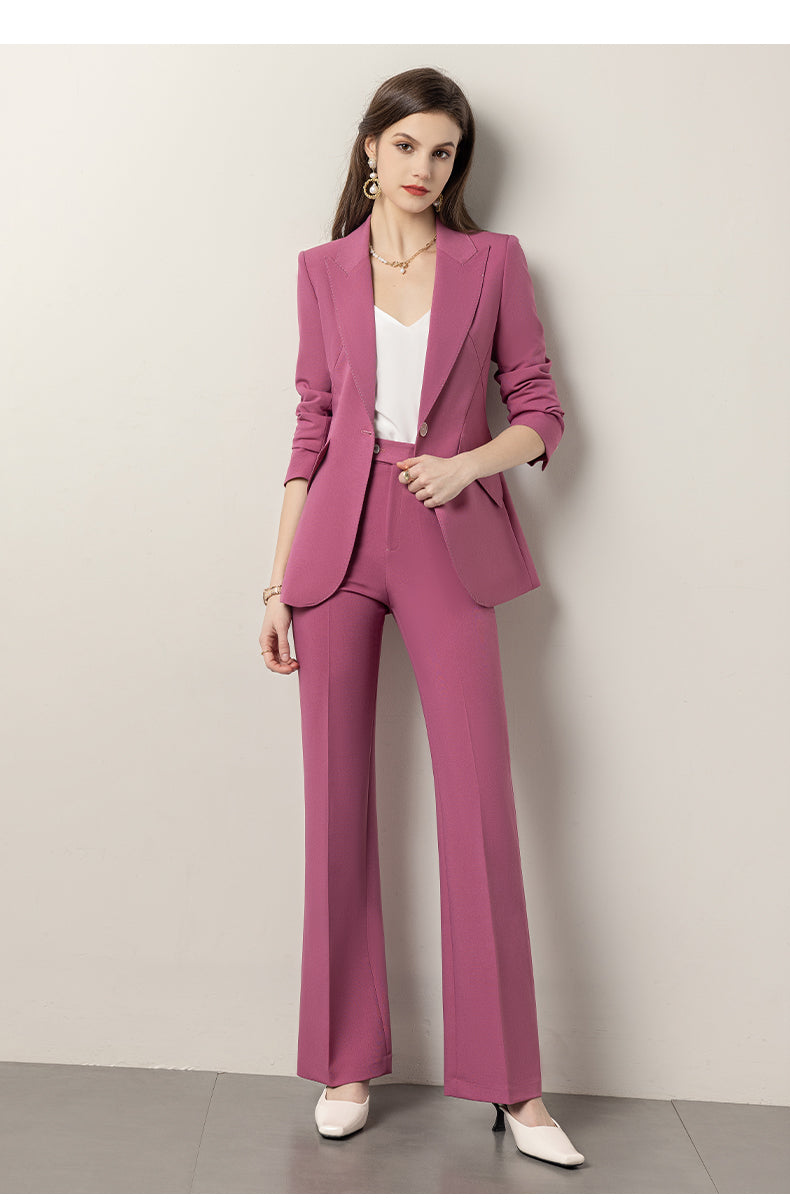 The Cammeray Slim Pink Pantsuit by WentSchmick