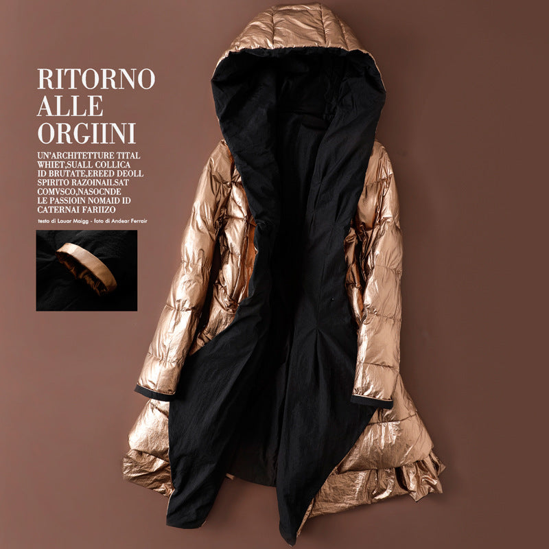 The Clare Glossy Reversible Down Coat by WentSchmick