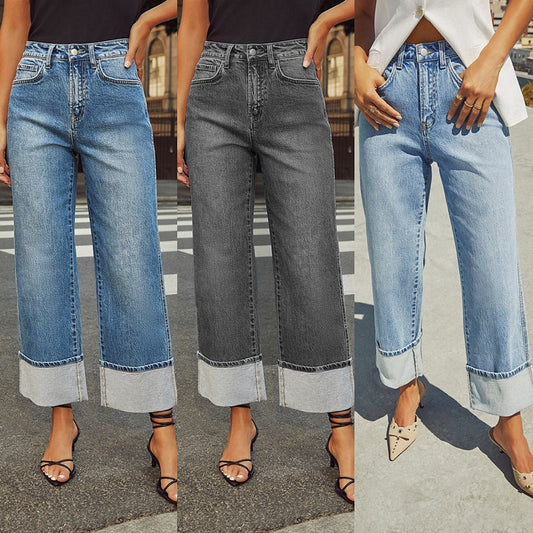 The Canterbury Retro Cuffed Straight Jeans by WentSchmick