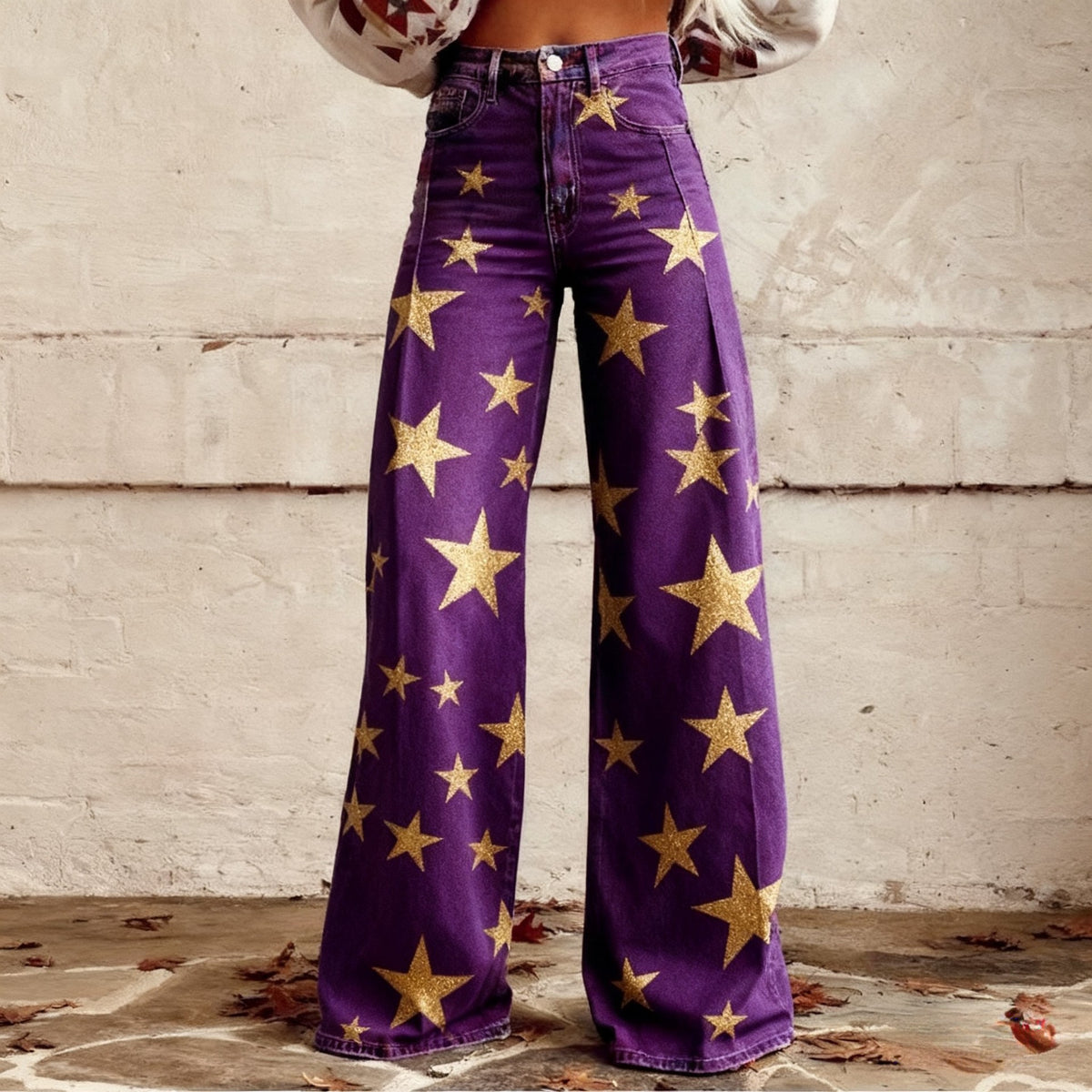 The Waterloo Printed Wide-Leg Pants by WentSchmick
