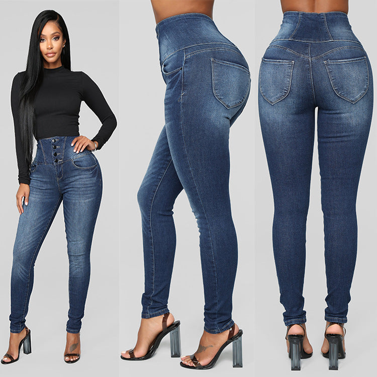 The Spring Hill High-Waist Pencil Jeans by WentSchmick