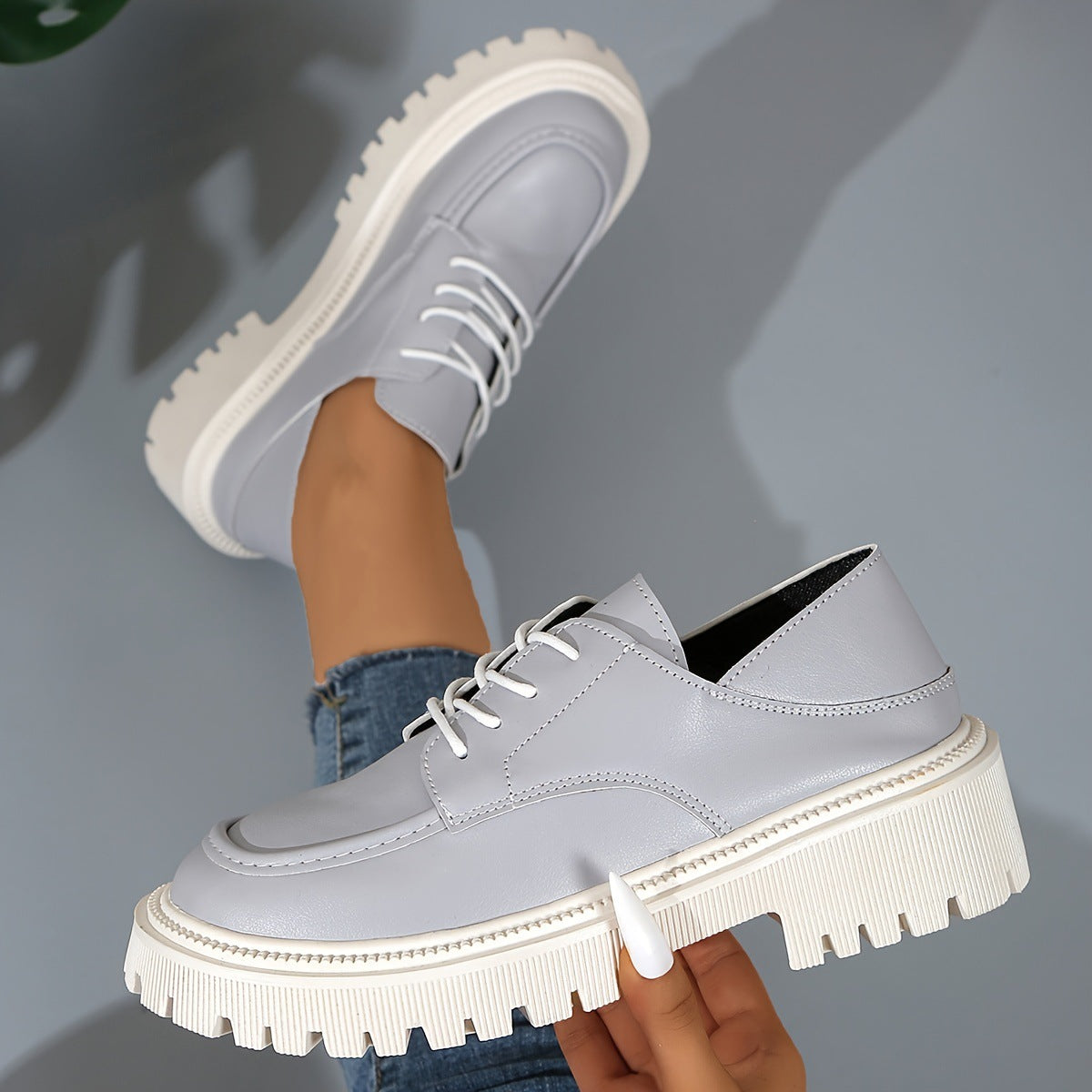 The Centennial Park Platform Lace-Up Oxfords by WentSchmick