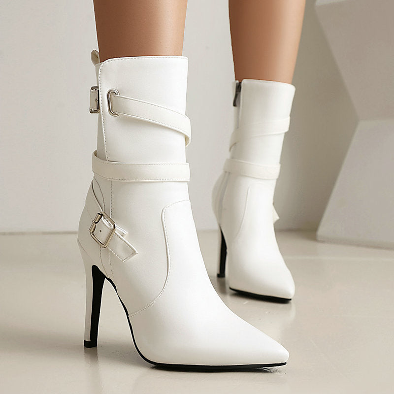 The Greenwich Belted Mid-Calf Boots by WentSchmick