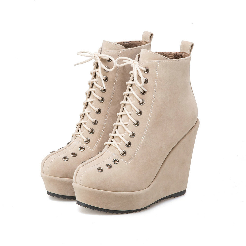 The Maleny Suede Lace-Up Platform Boots by WentSchmick