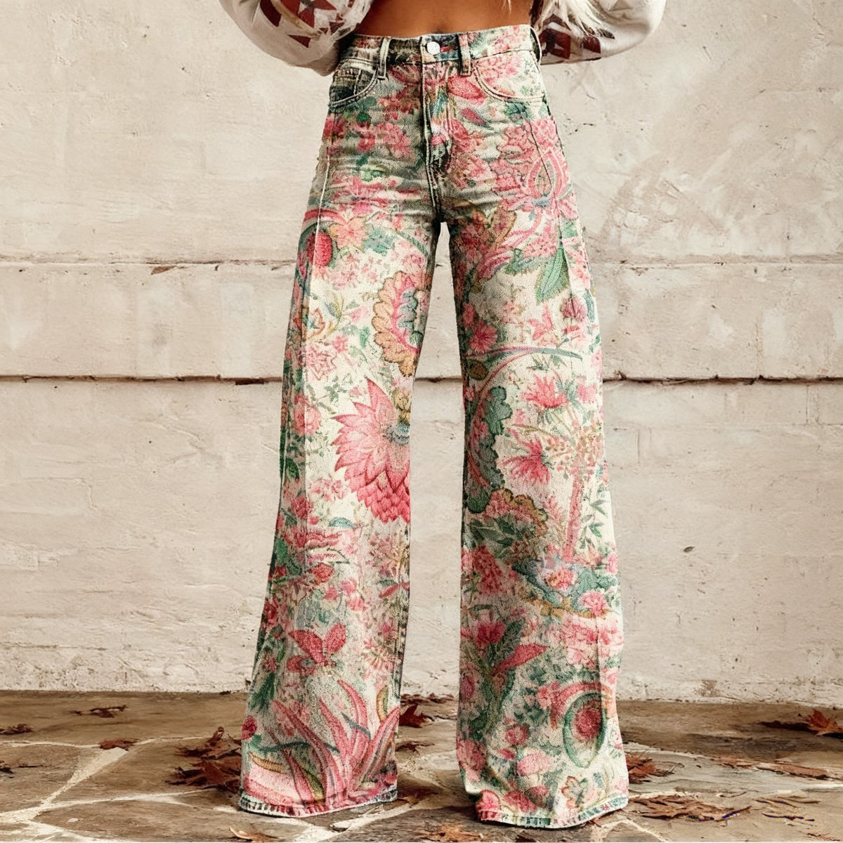 The Waterloo Printed Wide-Leg Pants by WentSchmick