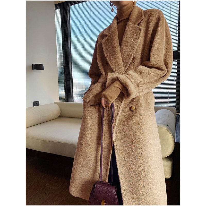 The Mount Lawley Belted Suri Alpaca Coat by WentSchmick