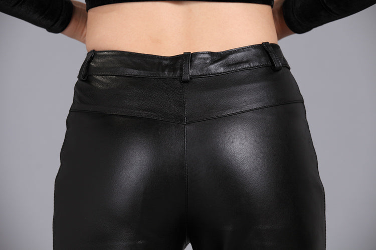 The Hamilton Bootcut Sheepskin Leather Trousers by WentSchmick